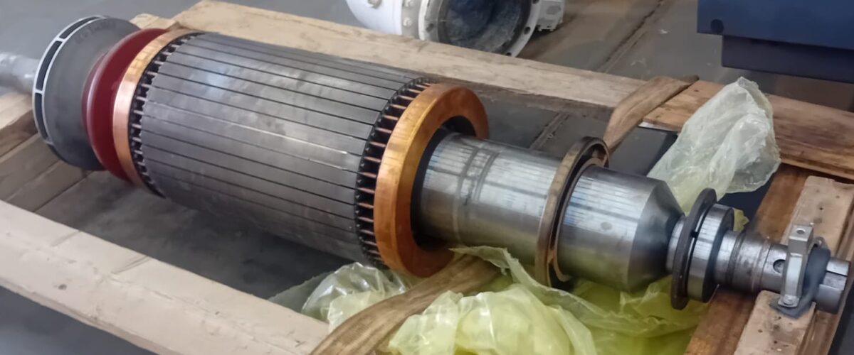 Large Electric Motor Rotor Repair